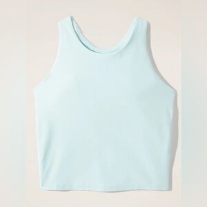 Athleta Long Distance Bra - Crop Top Mint Green L/12 Sporty Running Dance Gym